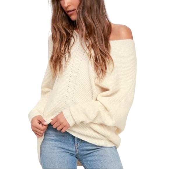 Lulus Brushed Eyelet Dolman Sleeve Sweater - Picture 1 of 9